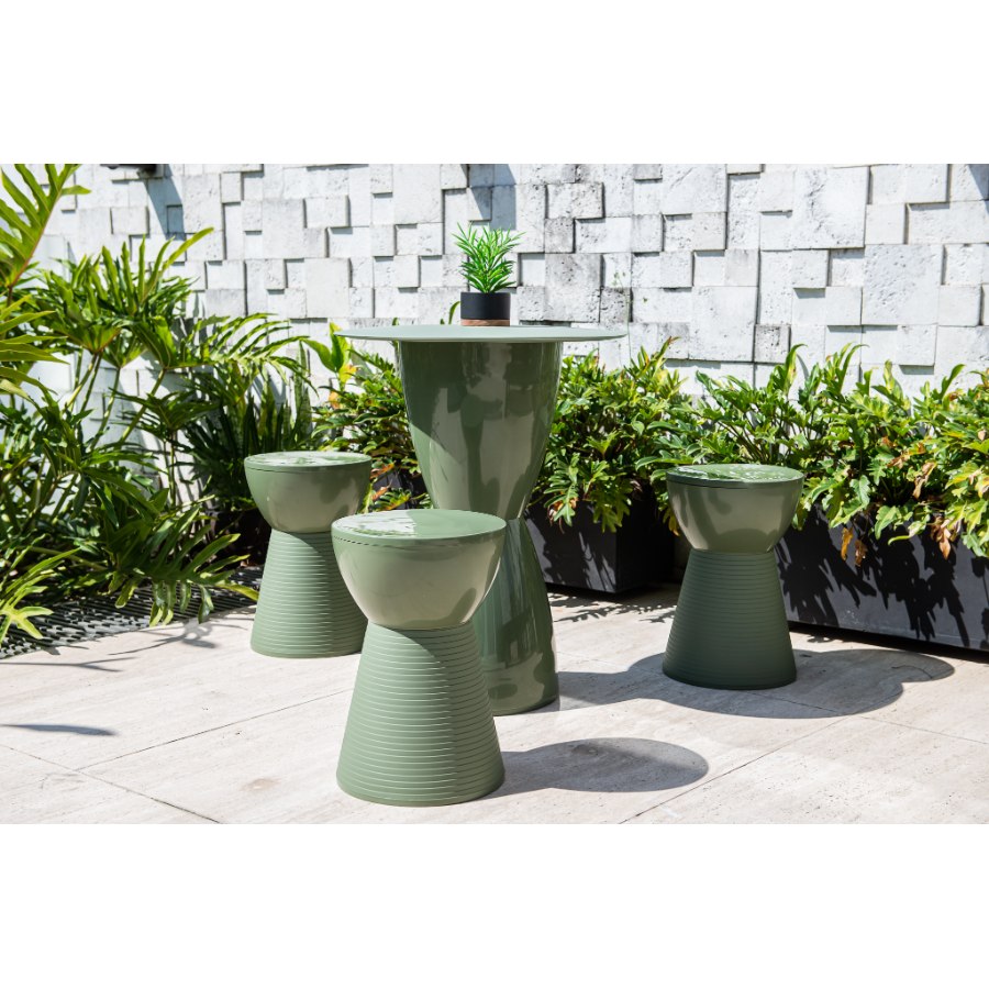 Combo Fit I'M IN HOME cor verde sálvia em jardim externo