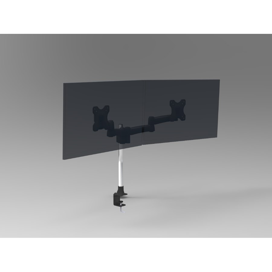 Suporte VESA 2 braços I'M IN HOME — render 3D com dois monitores